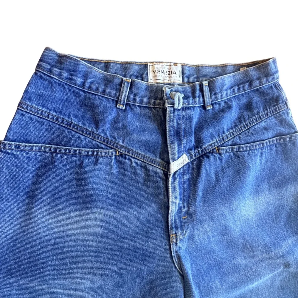 VTG Venezia High Rise Mom Jeans Women 30 Blue Denim Tapered Leg Relaxed Indie